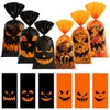 180pzs Bolsas de Dulces Halloween Cara de Calabaza Negro y