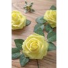 Floroom Artificial Flowers 25pcs Real Looking Canary Yellow Foam Fake