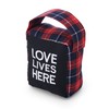 Elements Plaid Love Lives Here Weighted Fabric Door Stopper, Polyester
