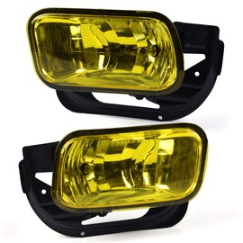 PIT66 Front Bumper Fog Lights Compatible with 2009-2012 Dodge Ram 1500/2010-2018 Dodge Ram 2500 3500 2PCS Front Left & Right Fog Lights Lamps Accessories Yellow Lens CH2594102, CH2595102