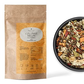 Prime Tea Coconut Melon - Exquisite Fruit Tisane, Premium Organic Loose Leaf, Delicious Herbal Tea Mix, Natural & Vegan, Caffeine-Free, Perfect for Hot & Iced Tea Enjoyment - 4 Ounce