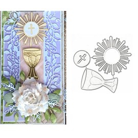 Reunion Chalice Frame Metal Die Cuts,Chalice & Host Frame Background Wedding Cutting Dies Cut Stencils for DIY Scrapbooking Album Embossing Paper Dies Card Making