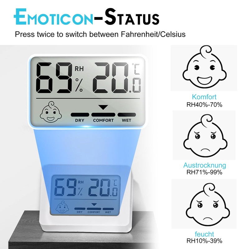 Digital Thermometer Hygrometer Indoor 4 Mini Humidity Meter Room Thermometer