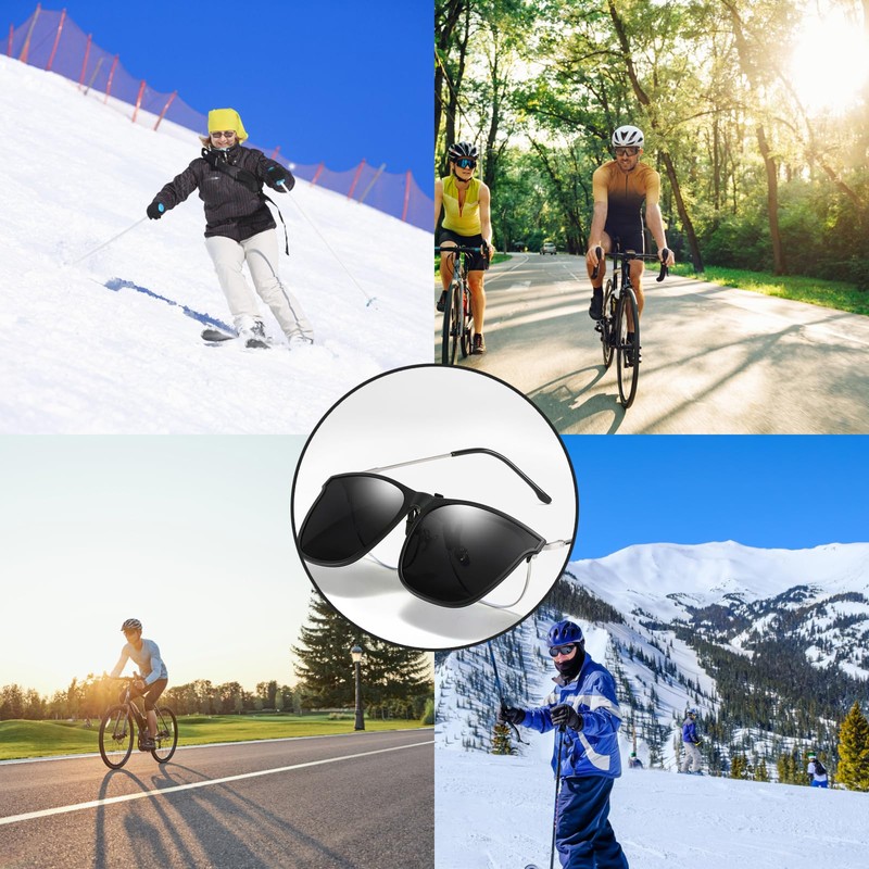 Babbblisio Clip on Sunglasses clip on sunglasses mens Flip up