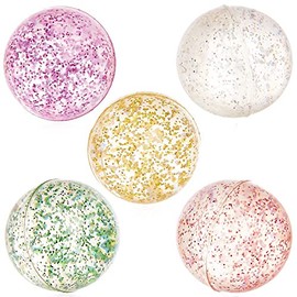 Baker Ross FX414 Glitter Bouncy Jet Balls - Pack of 10, Party Bag Fillers for Kids, Kids Bouncy Balls, Childrens Party Favours