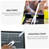 Mipcase 304 Stainless Steel Barbecue Forks 2-Piece Set for Grilling