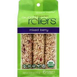 CRUNCHY ROLLERS Organic Mixed Berry Rice Rollers 6 Count, 2.6 OZ