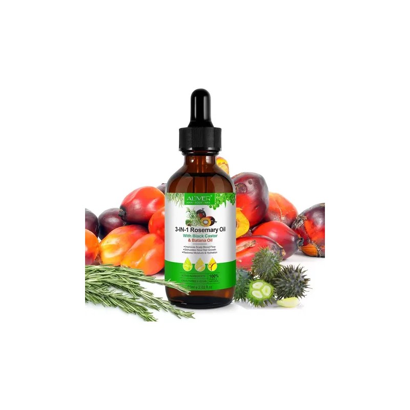 Aceite 3 En 1 Ricino Negro Batana Anticaída Capilar 60