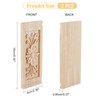 SUPERFINDINGS 2pcs Unpainted Wood Applique Frame 16x6x0.95cm Corner Rectangle 6.3"
