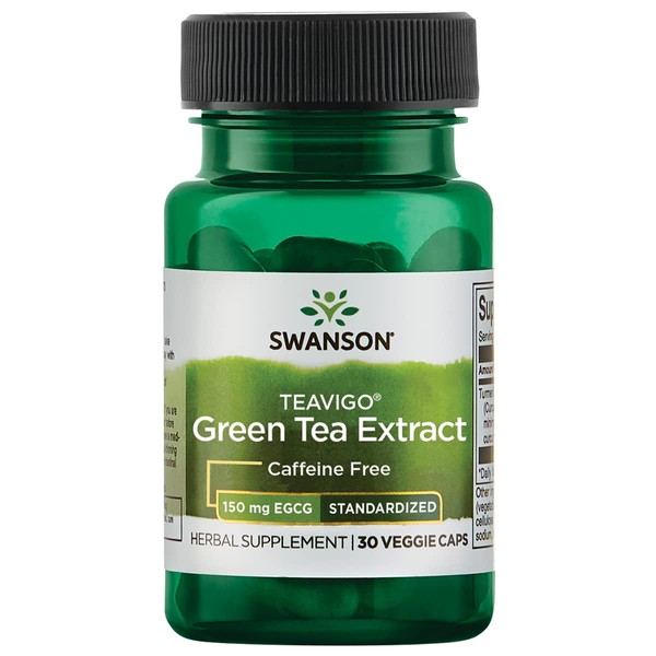 Swanson Teavigo Green Tea Extract 90% Egcg 30 Veg Capsules
