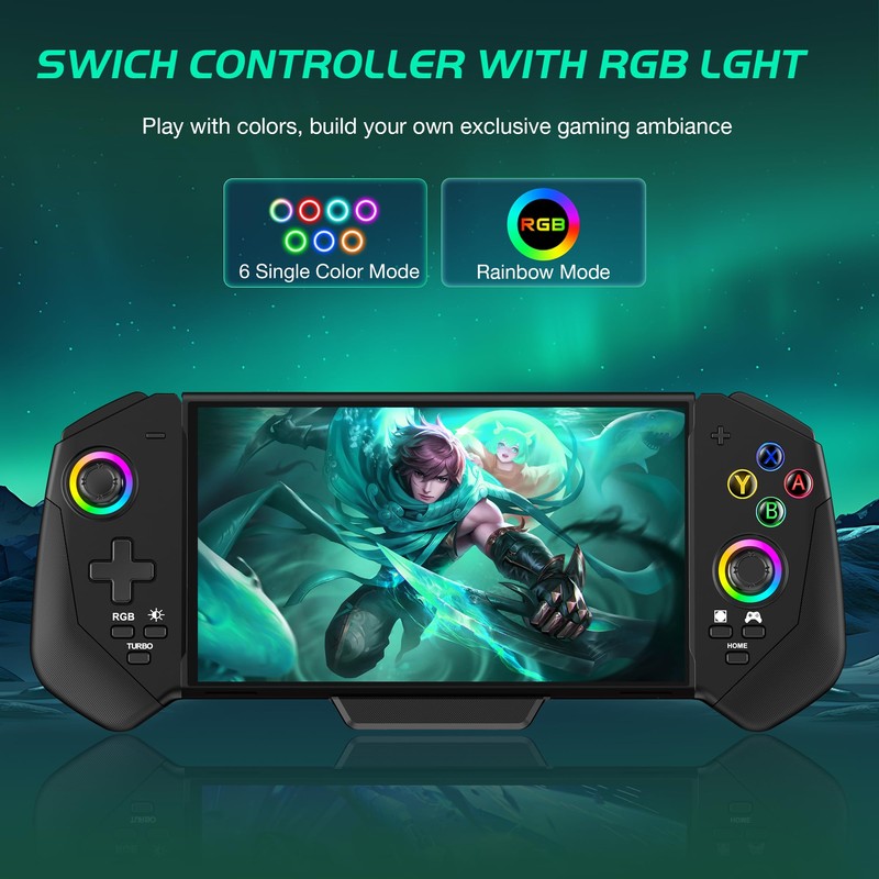 HELLCOOL Switch Pro Controller for Switch/OLED,Switch Controller for Handheld Grip