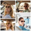 SEAMETAL Sunglass Holder for Car Visor Metal Sunglasses Clip, One-Hand