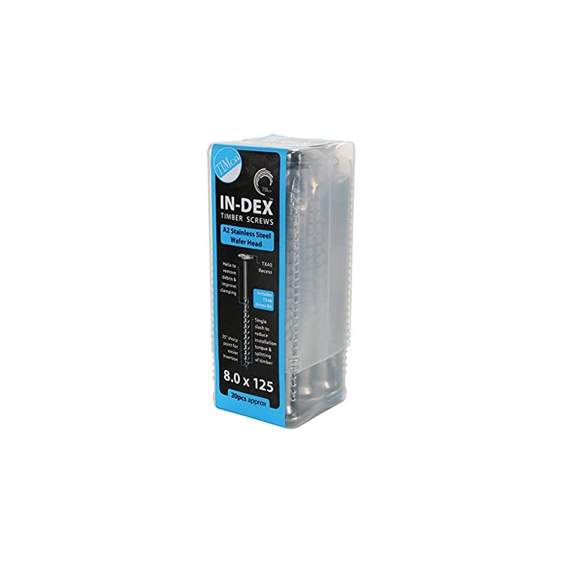 TIMCO Wafer Head A2 Stainless Steel Timber Screws - 8.0