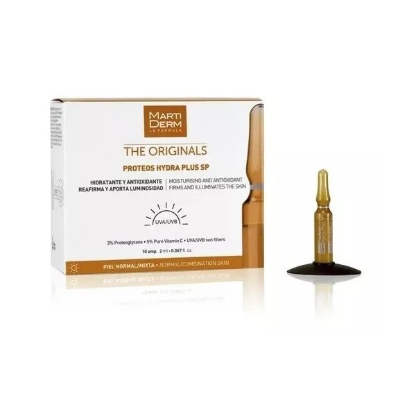 Martiderm Proteos Hydra Plus Fps Ampolletas 10pz 2ml C/u