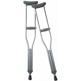 Handy Muletas Axilar, Talla Mediana Y  De Aluminio, Color Plata