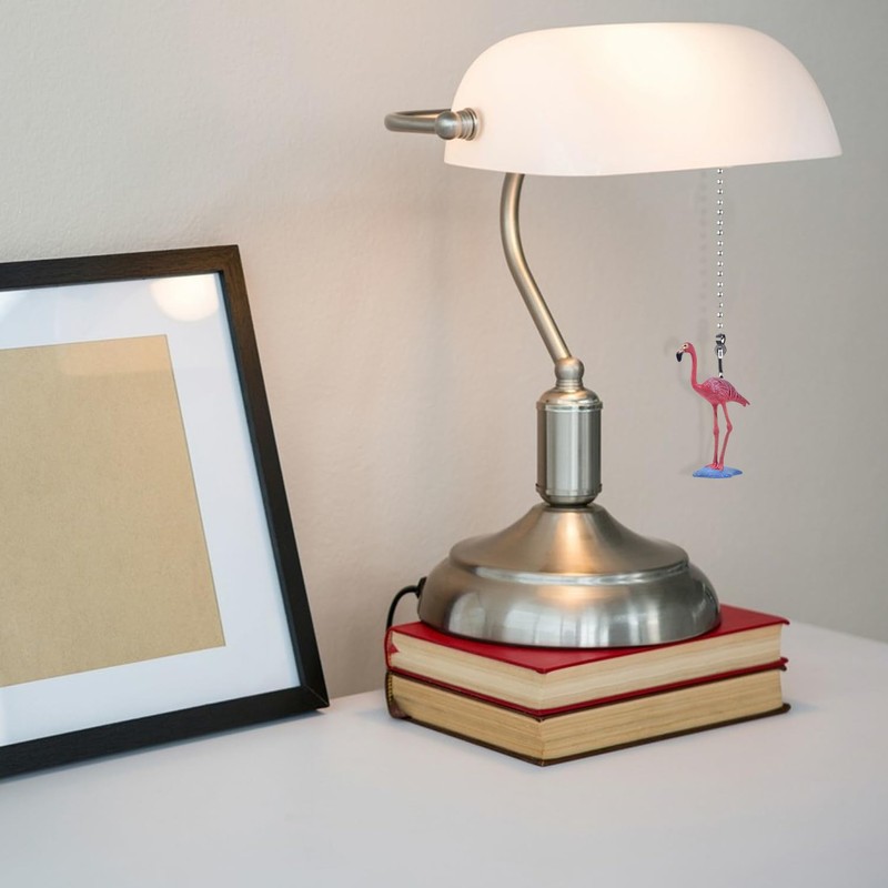 Dotlite Flamingo Ceiling Fan Pull Chain,Cute Realistic Flamingo Animal Fan