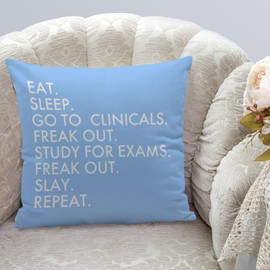 Ayxvt Nurse Gifts Pillow Covers 18x18, Nurse Gifts for Women, School Nurse Gifts, Nursing Medical Student Gifts, Funny Nurse Gifts, Nurse Nursing Graduation Gifts, Nurse Office Decor, Blue