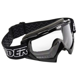 Raider 26-008 Surge Unisex-Adult Anti-Fog Scratch-Resistant Goggles (Black Frame/Clear, Dual Lens)