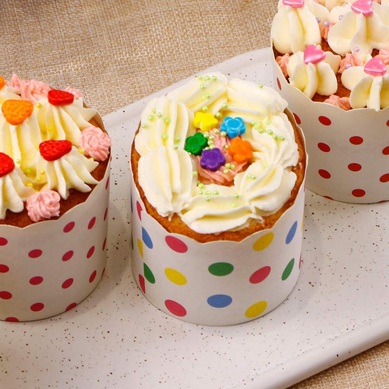 Webake Large Paper Baking Cup, 6oz Disposable Cupcake Muffin Cases,