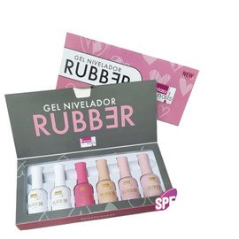 Gama De Gel Rubber Fantasy Nails, 6 Piezas de 12Ml, Gel Autonivelable