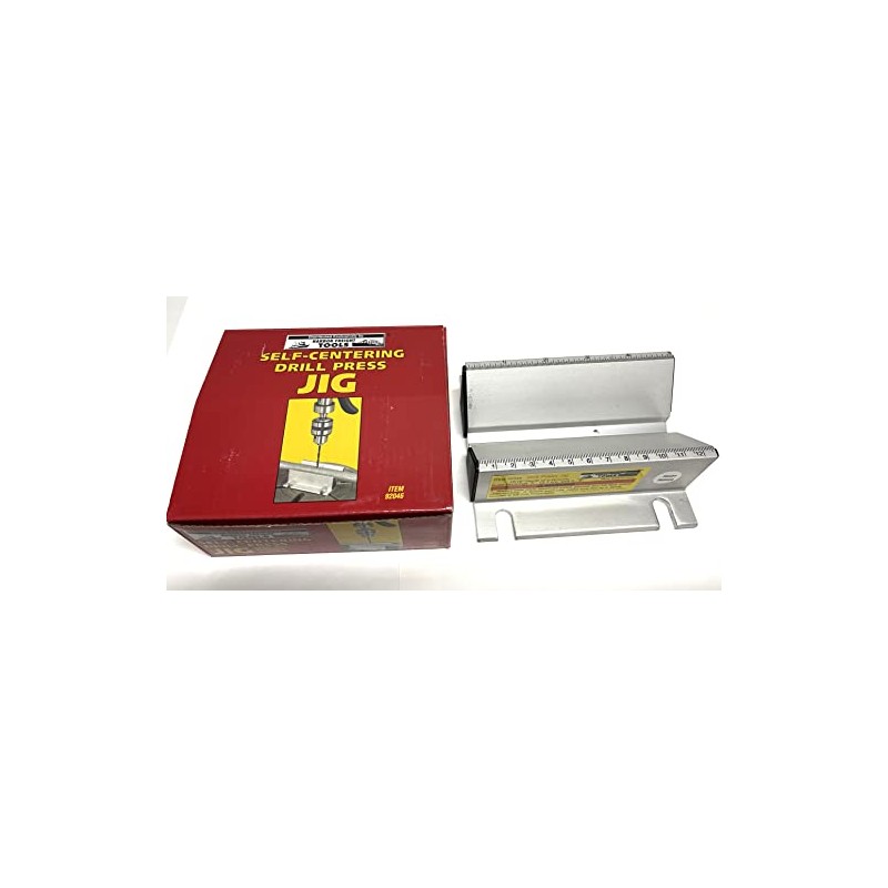 Self-centering Drill Press Jig with Ruler Markings; Heavy-duty Extruded Aluminum