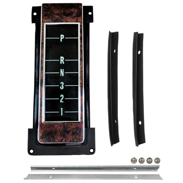 Dynacorn CONSOLE TRANS INDICATOR PANELW/LENS SEALING STRIPS 3SPD AUTO 1968-70