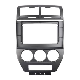 DKMUS Radio Stereo Bezel for Jeep Compass 2007-2010 Dash Installation Mount Trim Kit Fits 10.1" and 2 Din