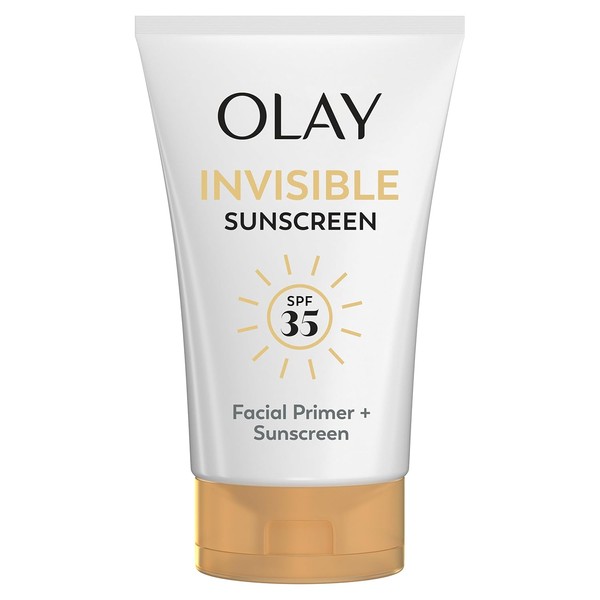 Olay Invisible Sunscreen, SPF 35, 100% Invisible Facial Sunscreen and