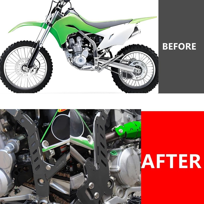 Compatible with KLX300R 2021-2024 KLX 300R Frame Guard Black Dirtbike