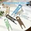 French U-Shaped Hair Pins - Double-Layer Wavy Lock Hair Clips(6pcs)