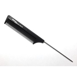 Hercules Sägemann HS C22 Carbon 22 Professional Needle Backing Comb Anthracite (Antistatic) Ergo Carbon Comb Changing Teeth 1/1, 8.75 Inch Comb Needle Backing Comb with Stainless Steel Needle (22a)
