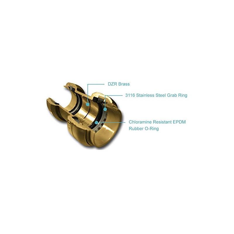 SharkBite 1/4 Inch (3/8 Inch OD) x 1/4 Inch (3/8