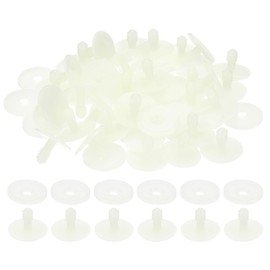 PATIKIL 25mm Doll Joints, 30 Set Plastic Removable Animal Joints Connector Engage Bolt for Bear Limbs Making Head Joints DIY Crafts Accessories, White