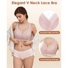 LEYSHE Wireless Support Bra Full Coverage Padded Push Up Wireless