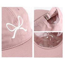 Bow-Tie Baseball Cap for Women Fashion Sun Hats for Women Trucker Hat Y2k Sun Cap Visor Cap Hiking Travel Trendy 2024 Navy
