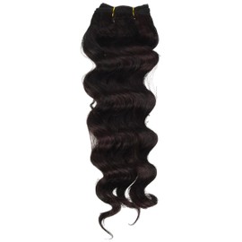 Chear Italian Body Wave Weft Human Hair Extension with Premium Blend Weave, Number P1B/99J, Off Black/Dark Wine, 18-Inch