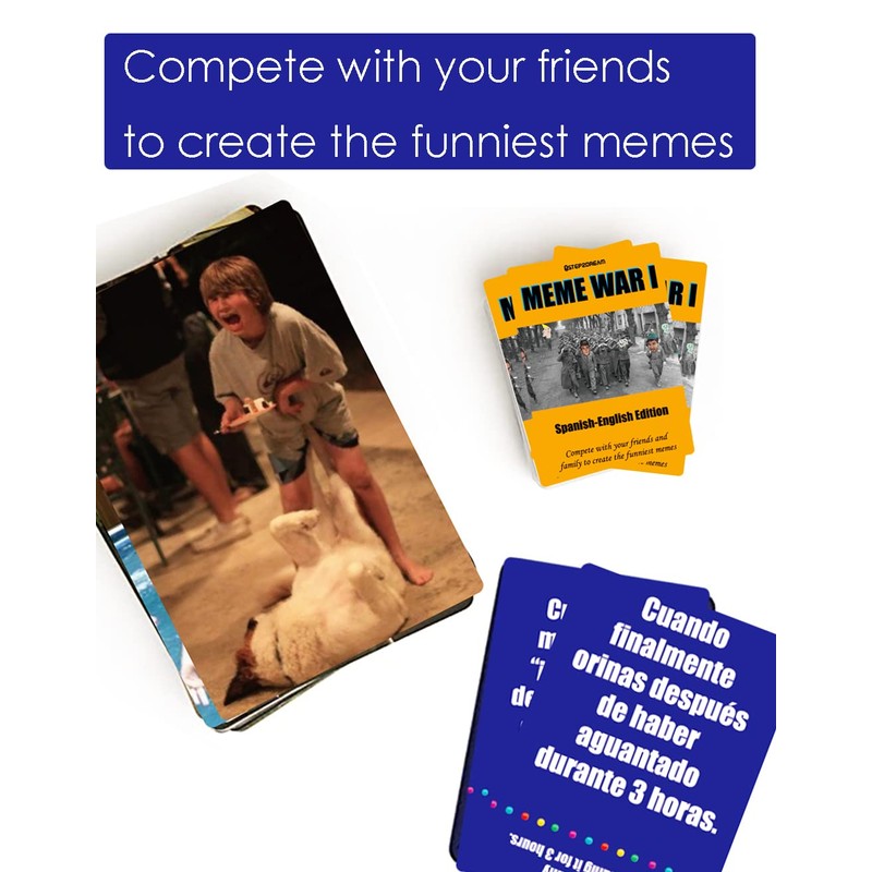 1step2dream Spanish English Meme War Card Game Party Game Funny
