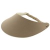 MG Women's Cotton Solid String Sun Visor Hat Khaki