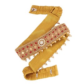 VAMA South Indian Red Cloth Waist Hip Saree Belt for Women