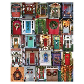 White Mountain Puzzles Holiday Doors Jigsaw Puzzle (1000 Piece) by White Mountain Puzzles