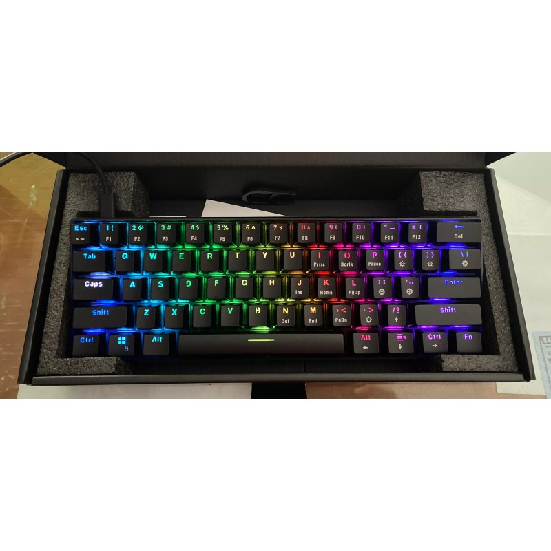 BLACK SHARK MECHANICAL KEYBOARD GAMING RGB BACKLIT WIRED PROGRAMMABLE SIXGILL