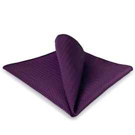 SHLAX&WING Solid Purple Silk Pocket Square Men's Business Wedding Ultra Large, purple