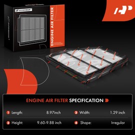 A-Premium Front Engine Air Filter Compatible with Nissan Altima 2019 2020 2021 2022 2023 2.5L, Replace# 16546-6CA0A