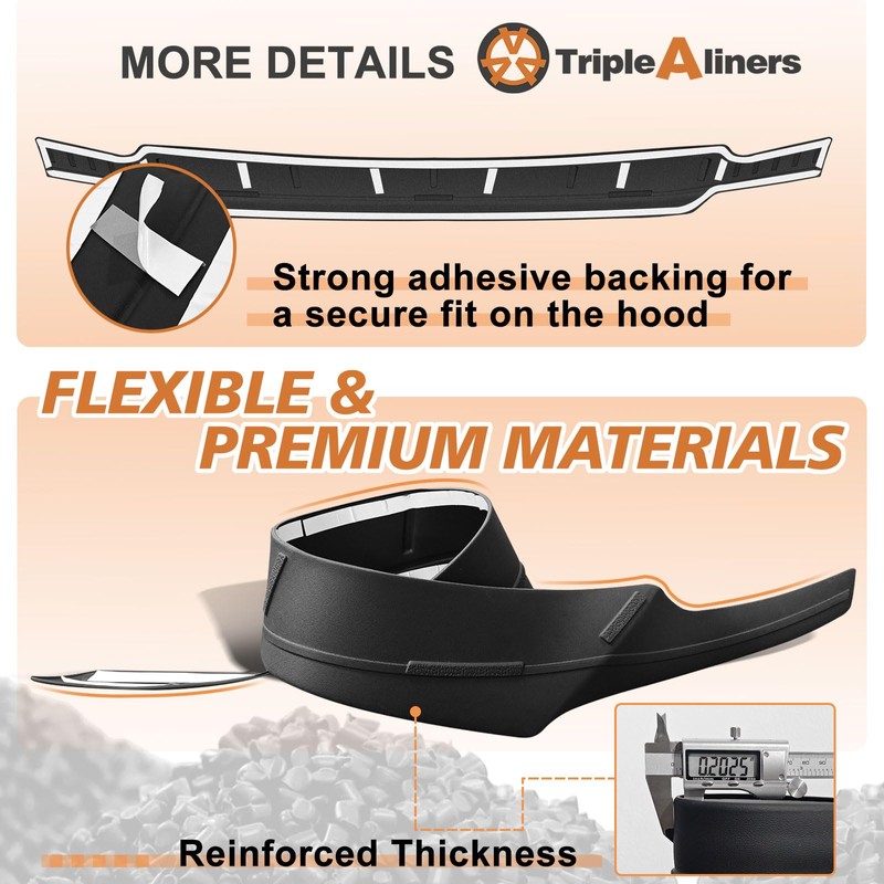 TripleAliners Hood Deflector Protector for Gladiator 2020+ & 2018+ Wrangler