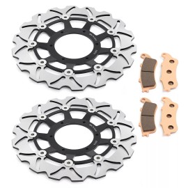 TARAZON Front Brake Rotors Discs+Pads for Honda VTX1800R VTX1800C VTX 1800 F S N T 02-11