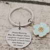 AHAETH Ohana Keychain Hawaiian Flower Keychain Blessing Gifts Hibiscus Charm