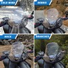 LDETXY Adjustable Windshield for Can-Am Ryker, Front Vented Translucent Clear