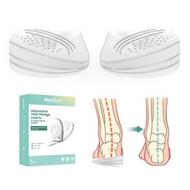 Heel Wedge for Supination & Pronation Correction - (1 Pair) Welnove 3 Layers Adjustable Supination Insoles, Adhesive Medial & Lateral Heel Inserts for Knee Pain, Bow Legs, Foot Alignment - Size M