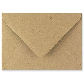 5" x 7" (133x184mm) Coloured Envelopes for Greeting Cards Wedding Invitations & Crafts Pack of 25 (Kraft Brown)