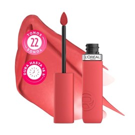 L’Oréal Paris Infaillible Le Matte Resistance Labial Líquido de Larga Duración por 16H, a Prueba de Agua, Color Intenso, con Ácido Hialurónico, Tono Shopping Spree